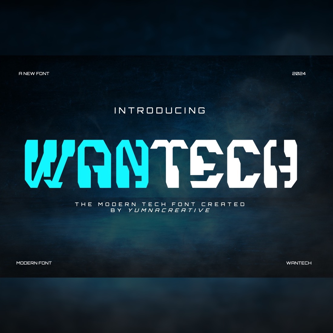 Wantech - Modern Tech Font preview image.