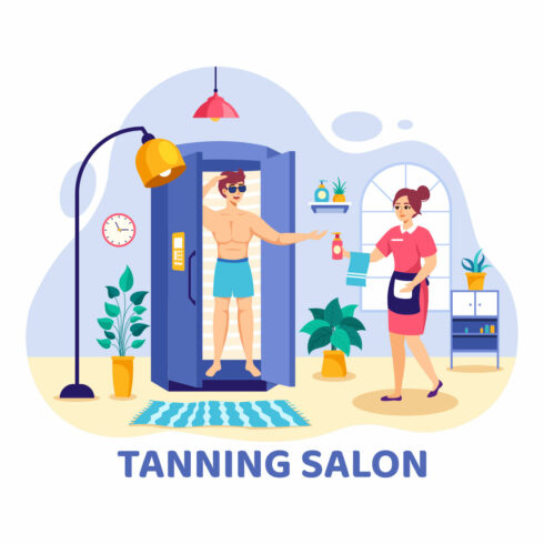 10 Tanning Salon Illustration cover image.