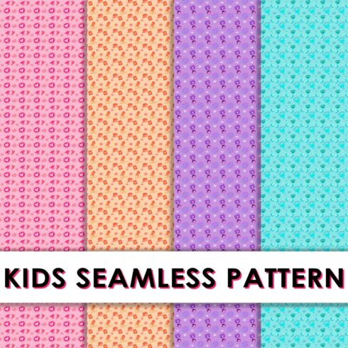 Hand Drawn Valentines Day Kids Seamless Pattern Textures For Gift Wrapping & Kids Room Decor cover image.