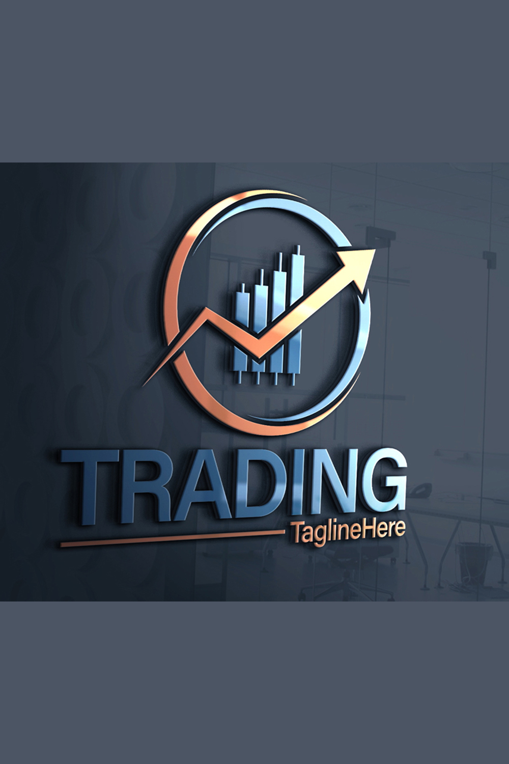 Premium Trading Logo Design Kit - 100% Editable & SEO-Optimized pinterest preview image.