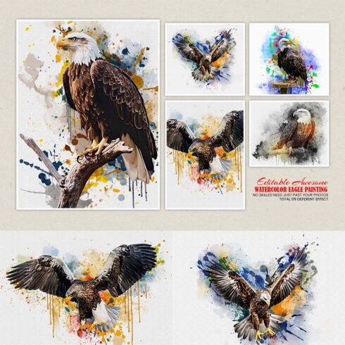 Watercolor Eagle Photo Effect cover image.