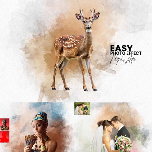 Easy Photo Effect Photoshop Action cover image.