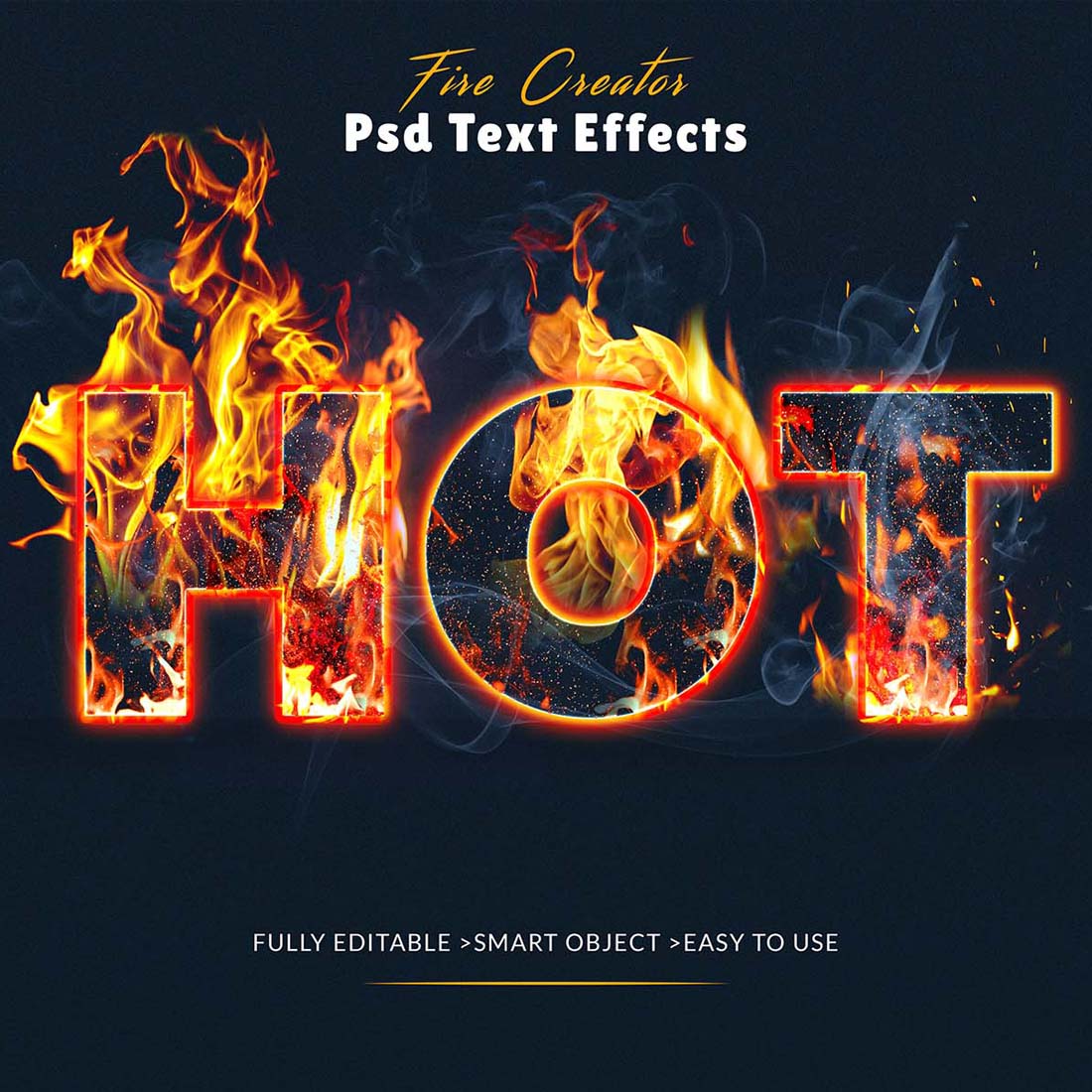 Realistic Fire Text Effects Creator preview image.