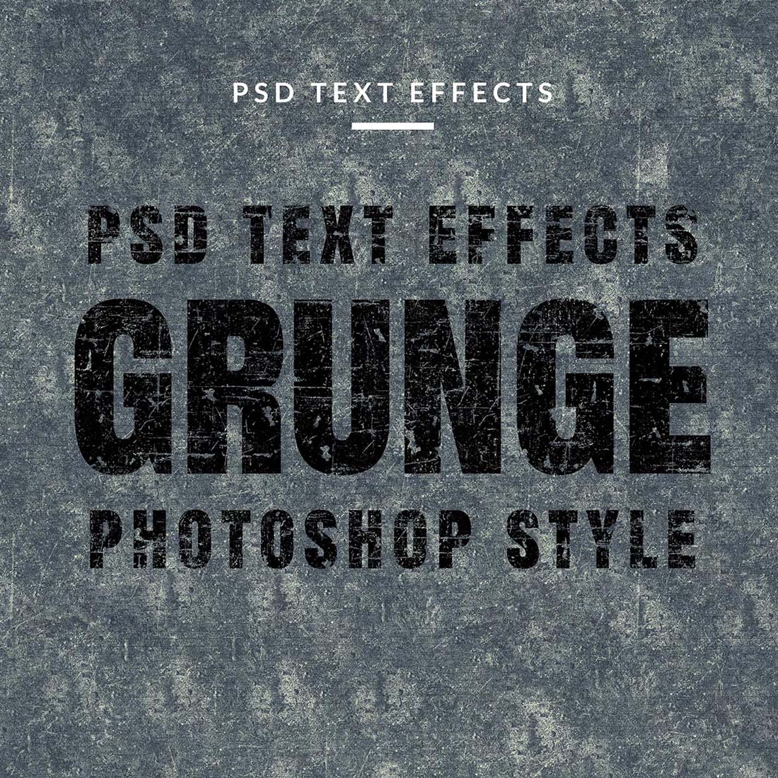 Grunge Text Effect Design preview image.