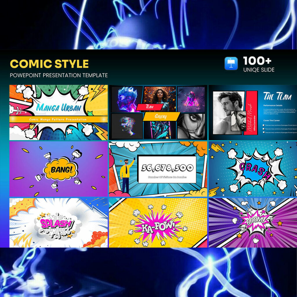 Comic Style Urban PowerPoint Presentation Template - MasterBundles
