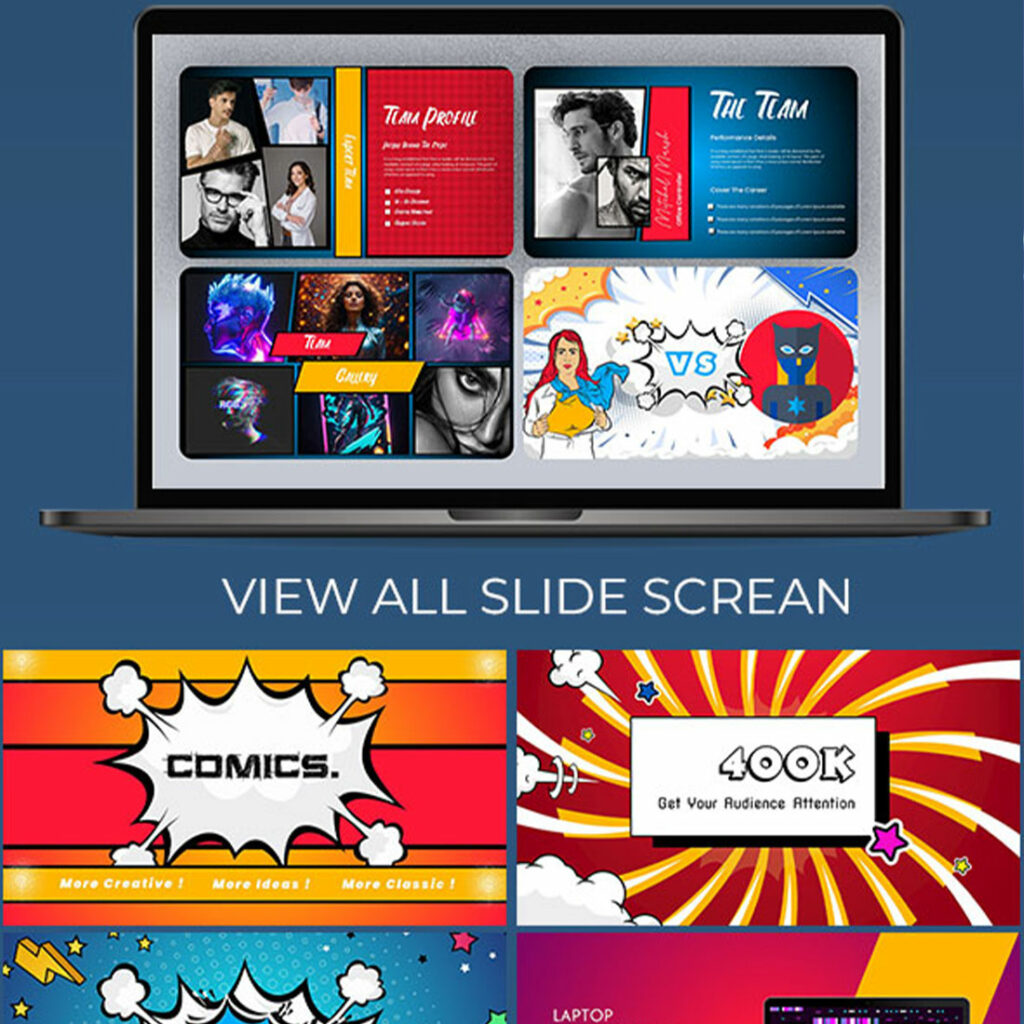 Comic Style Urban PowerPoint Presentation Template - MasterBundles