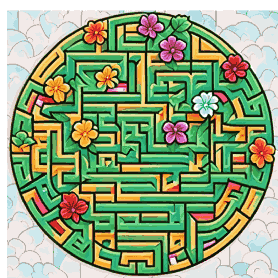 Amazon KDP Maze Puzzle Book cover image.