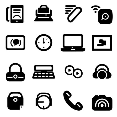 Monochrome Essentials Icon Set cover image.