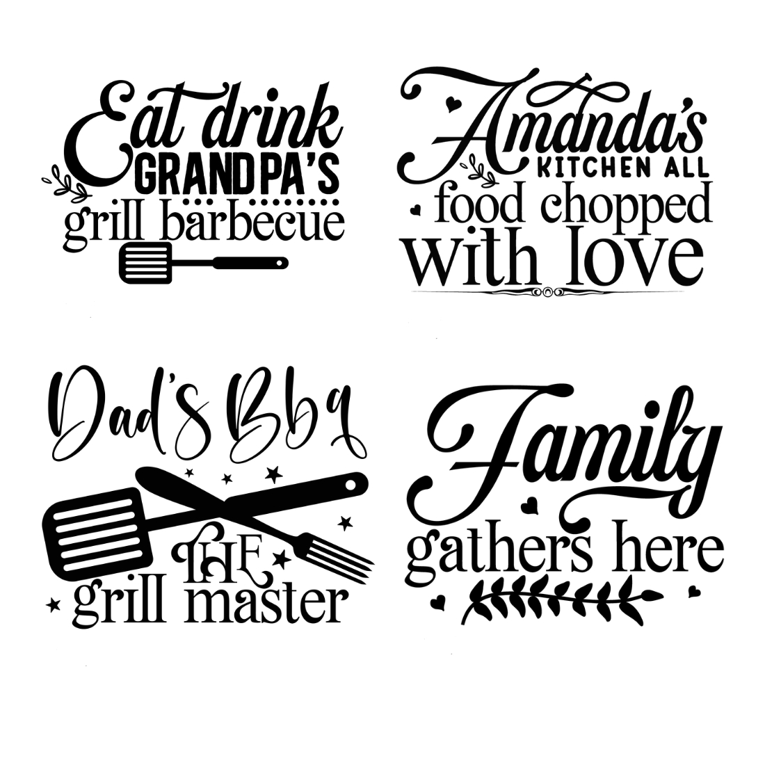 Cutting Board Quotes SVG Bundle preview image.