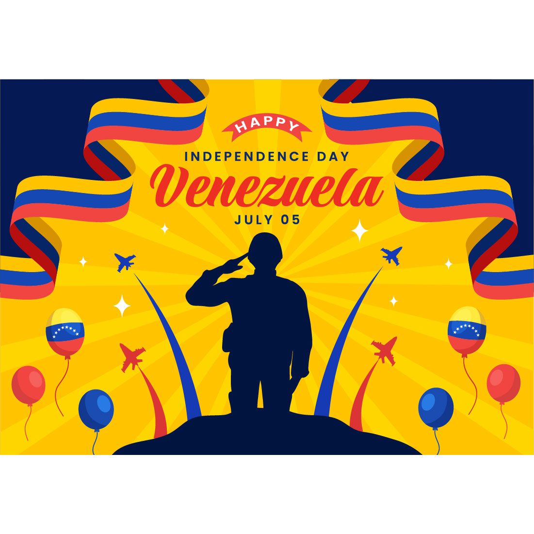 13 Venezuela Independence Day Illustration preview image.
