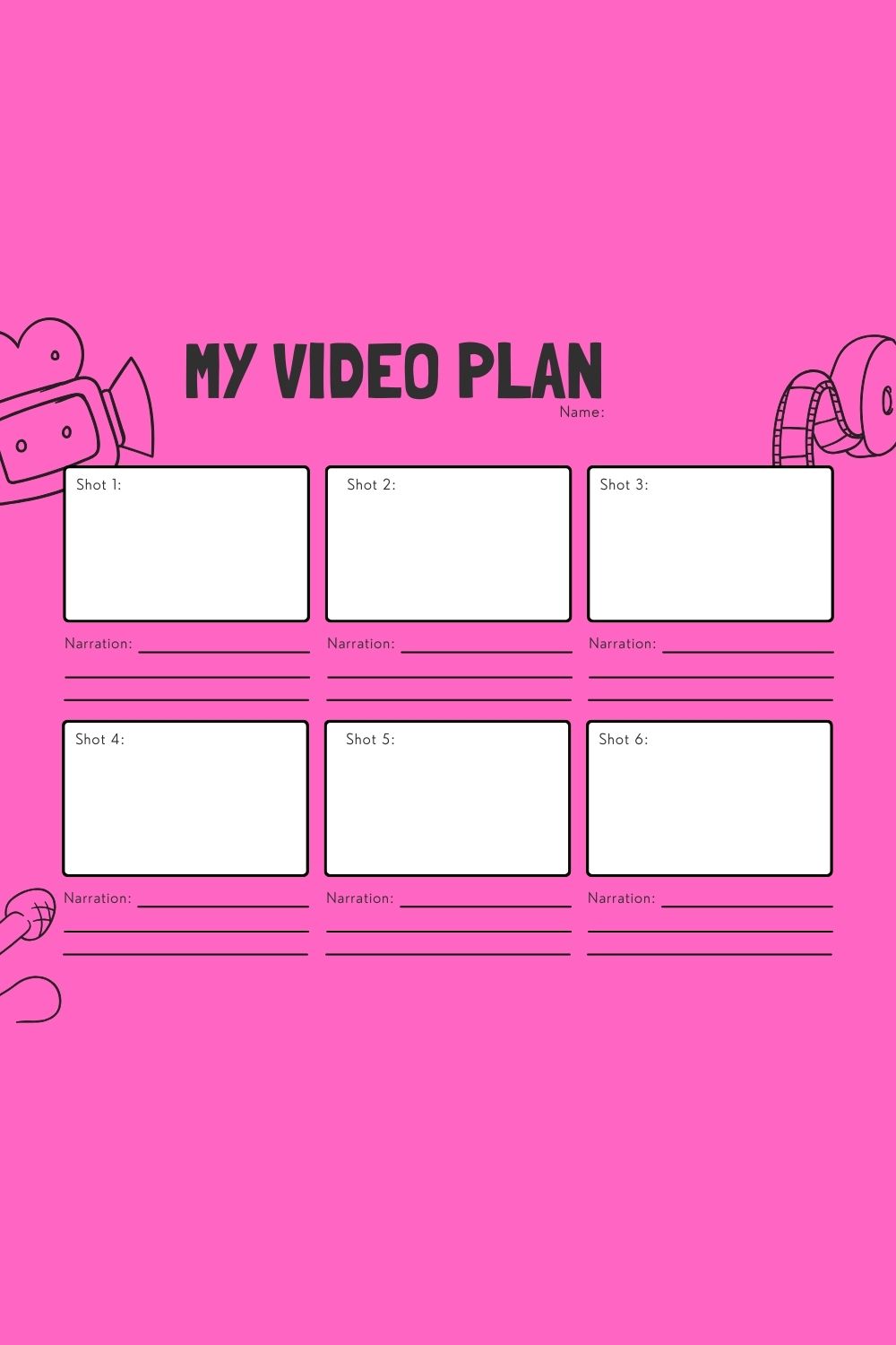 Story Board Planner pinterest preview image.