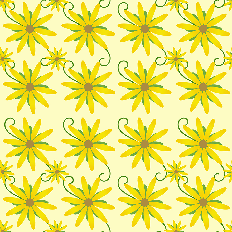yellow flower pattern 909