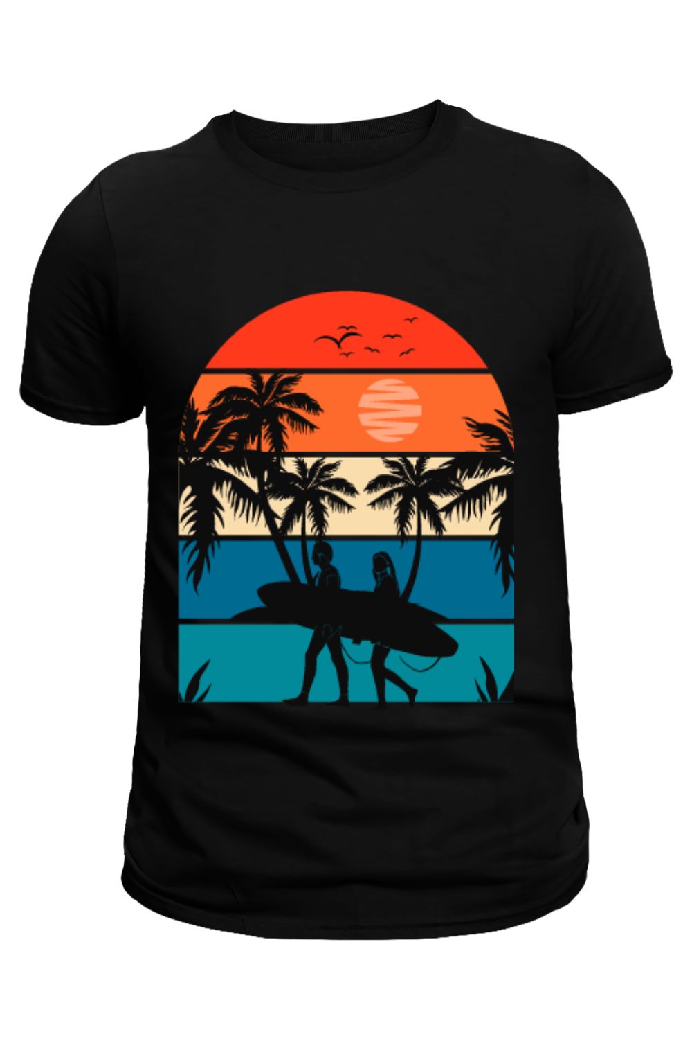 summer Beautiful T shirt design pinterest preview image.