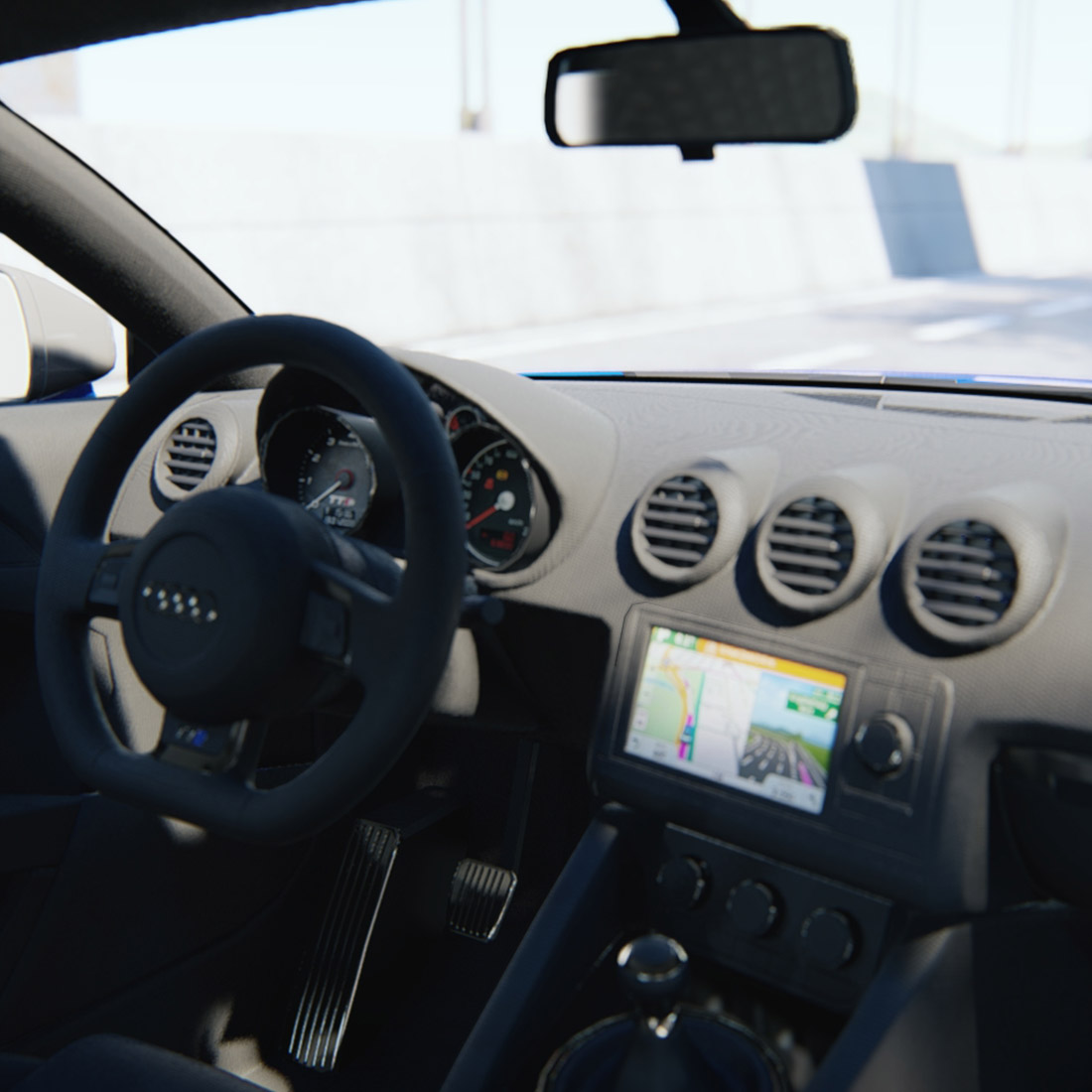 Audi Tts 3D model preview image.