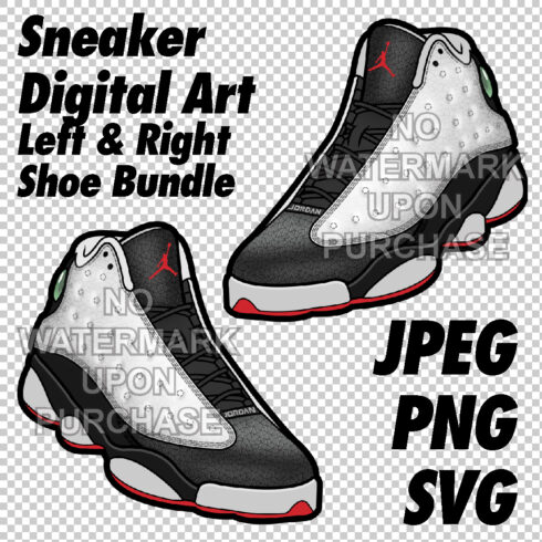 Air Jordan 13 He Got Game JPEG PNG SVG digital sneaker art cover image.