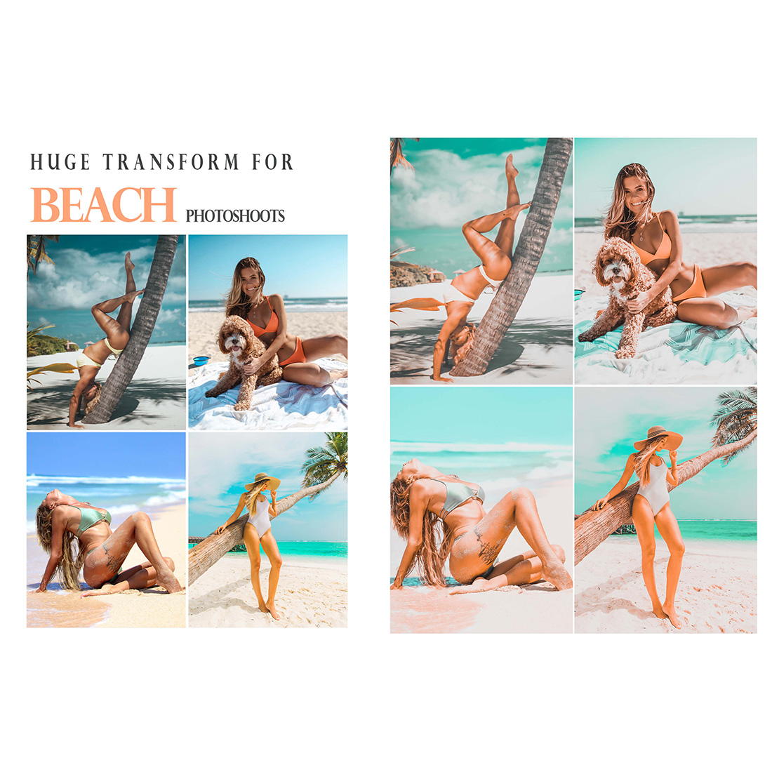 14 Mobile Lightroom Presets, Aqua + Peachy Mobile Preset, Tropical Filter, Lifestyle Preset Instagram Presets, Blogger Preset, DNG Presets preview image.