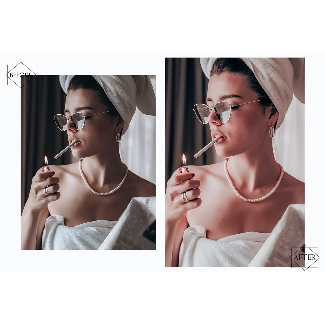 14 Bridal Boudoir Lightroom Presets, Bridesmaids Mobile Preset, Wedding Desktop Filter DNG Portrait Lifestyle Top Theme Blogger Instagram preview image.