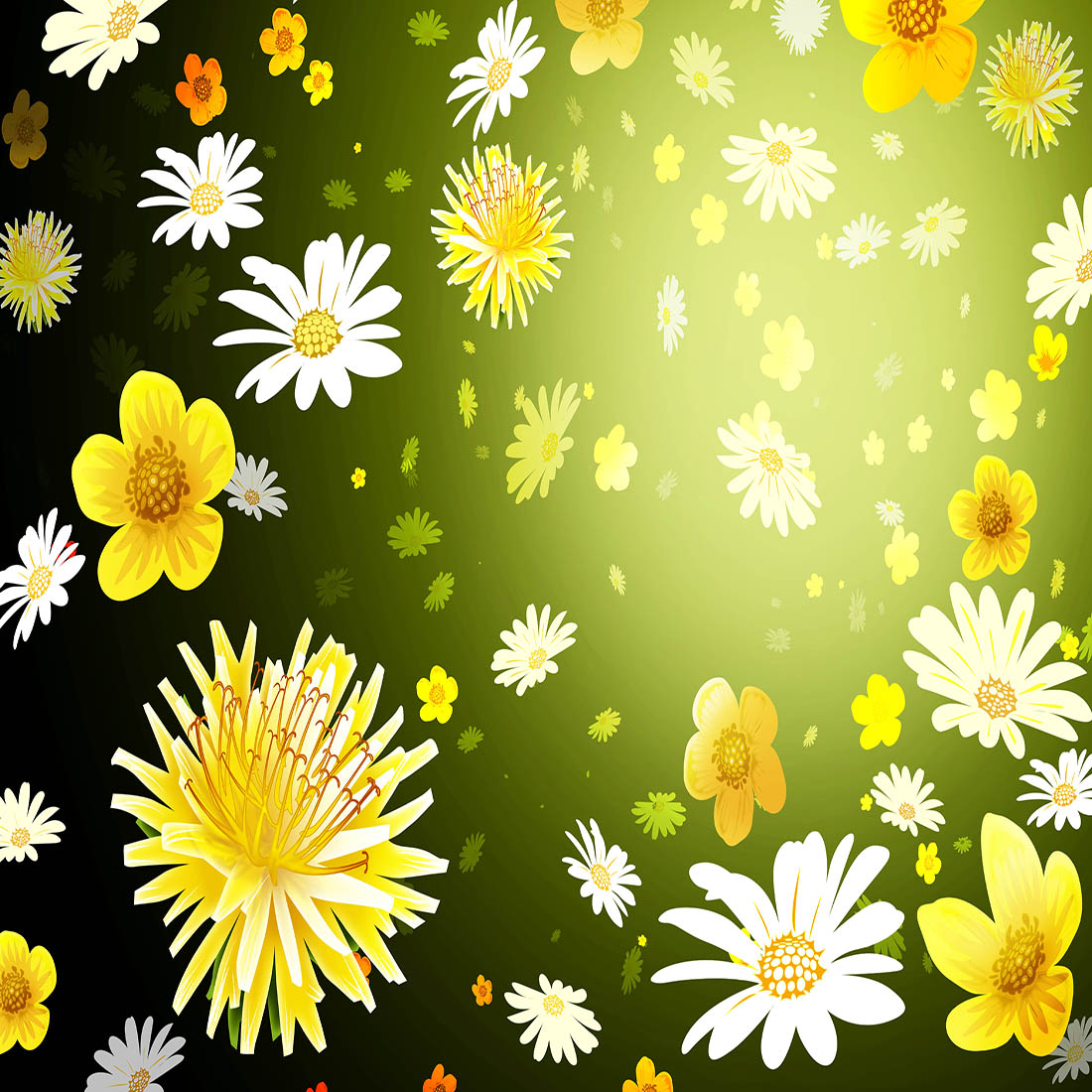 flowers background psd preview image.