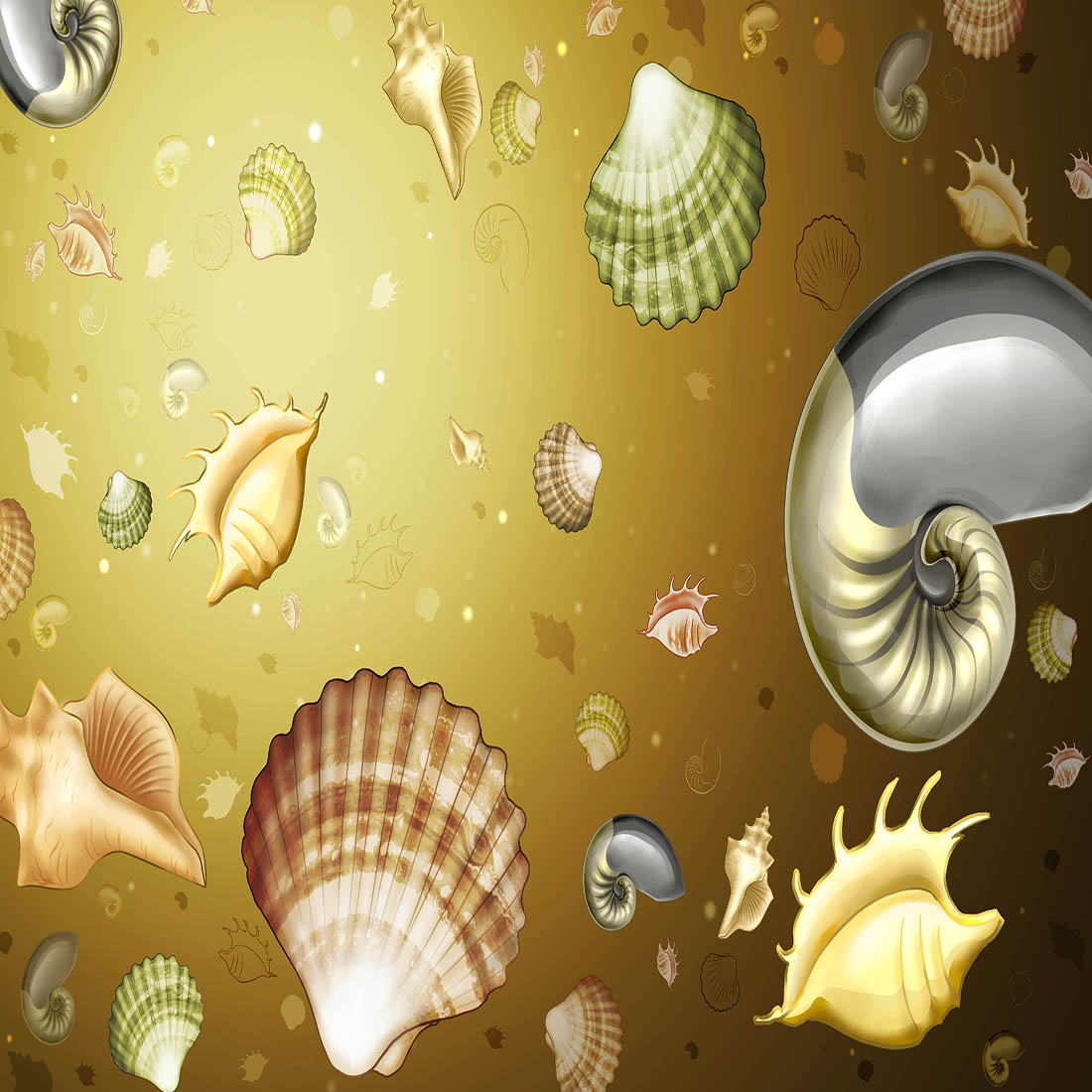 Sea snails Background-psd preview image.