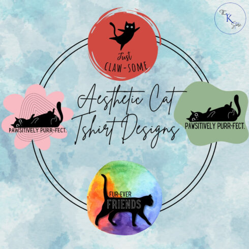 8 Cute and Funky Cat themed multipurpose designs bundle! cover image.
