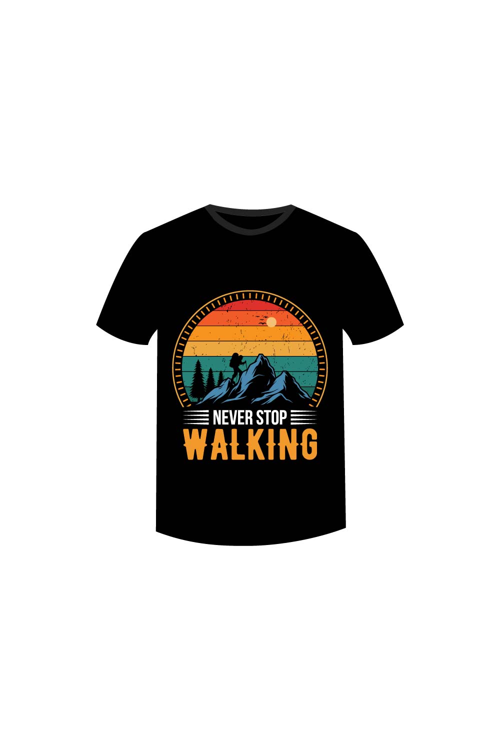 Adventure Mountain Outdoor Hiking Custom T-Shirt Designs pinterest preview image.