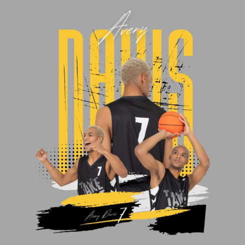 Avery Davis, Basketball Player Design SVG, PNG cover image.