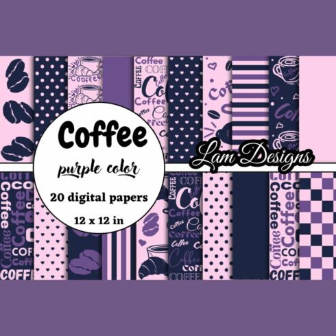 hand-drawn coffee digital papers cover image.