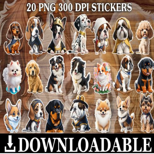 "Unleash Your Creativity: Explore 20+ High-Resolution Dog SVGs and PNGs in One Bundle!" cover image.