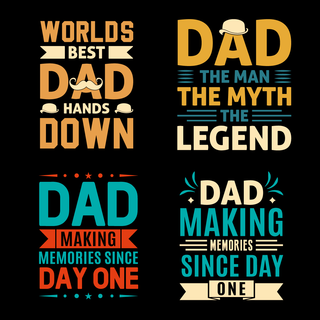 Dad t-shirt design preview image.