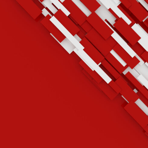 3d Geometric Abstract Backgrounds Red and White cover image.