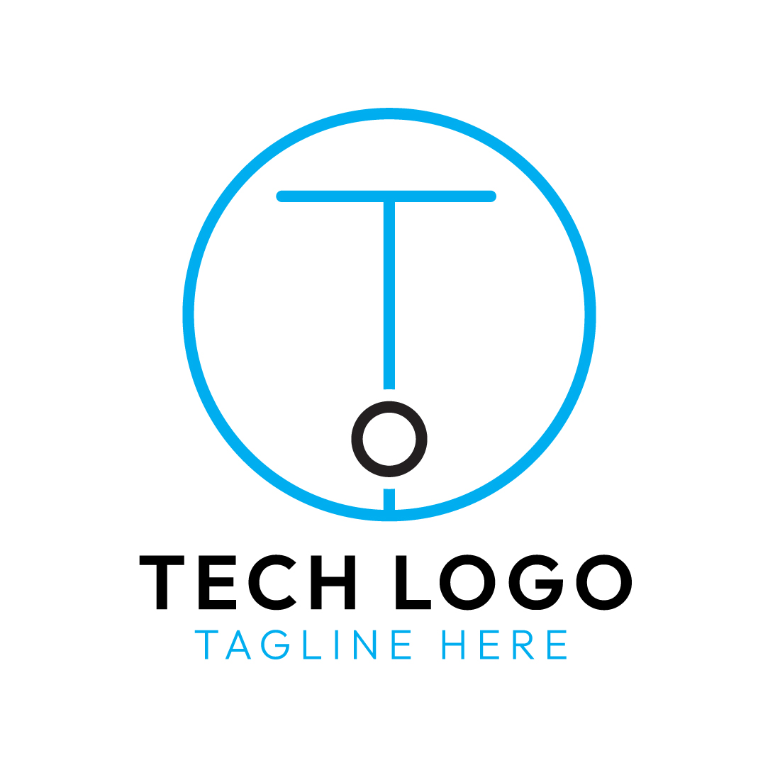 Minimalist Letter T Tech Logo Design Bundle - Master Collection preview image.