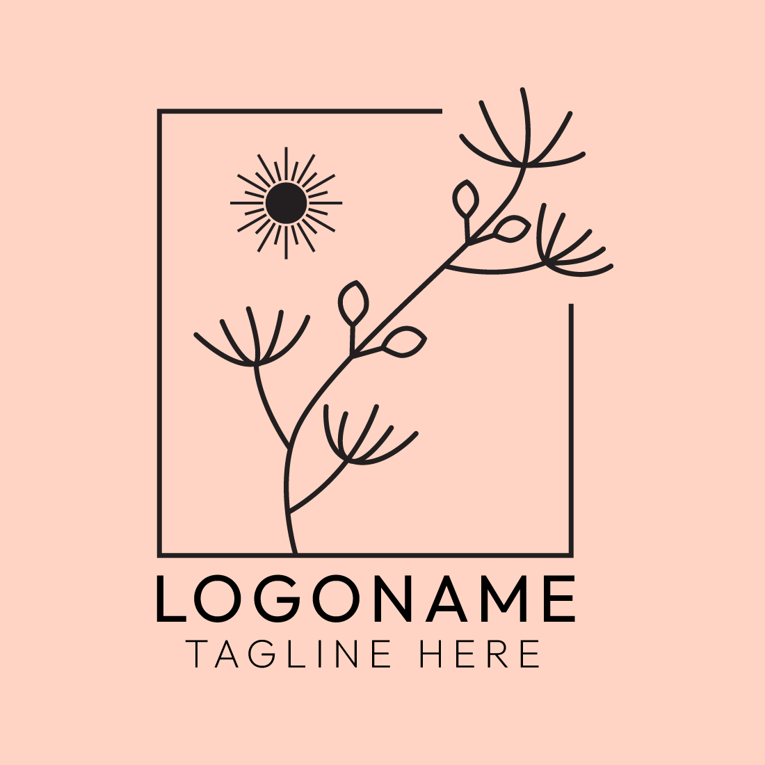 Minimalist Line Art Logo Design Bundle for Nature, Eco, Fashion and Beauty Brands cover image.