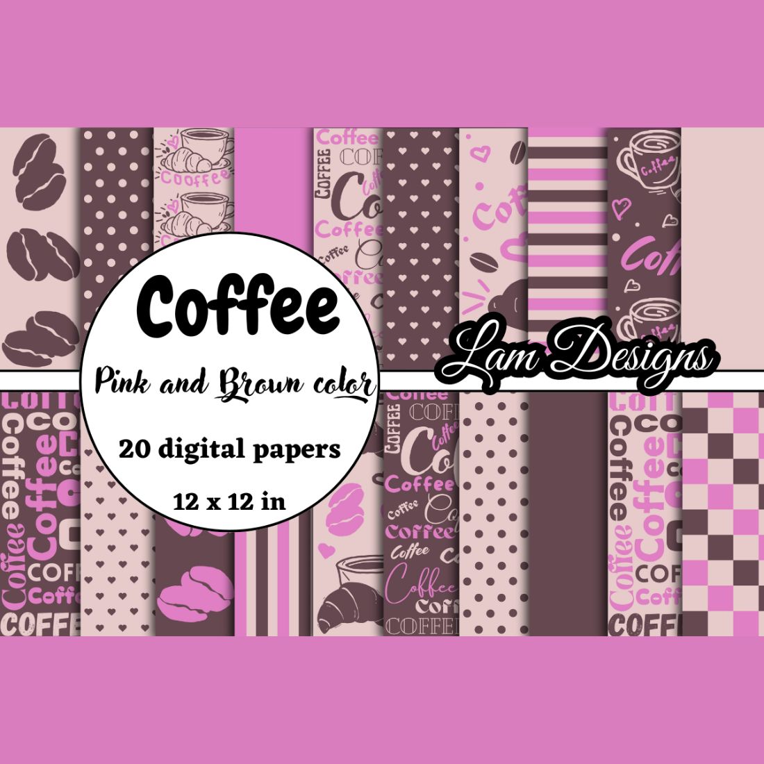 hand-drawn coffee digital papers cover image.