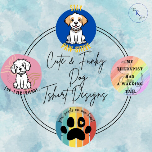 8 Cute and Funky Dog-themed multipurpose designs bundle! cover image.