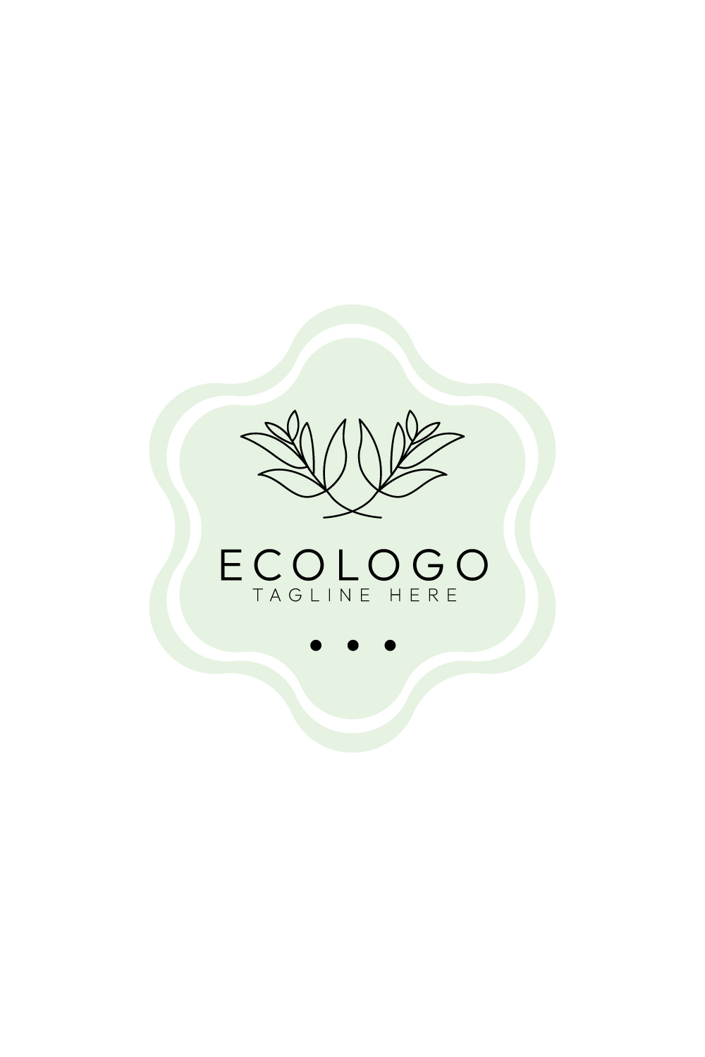 Minimalist Line Art Nature, Eco and Beauty Logo Design Bundle pinterest preview image.