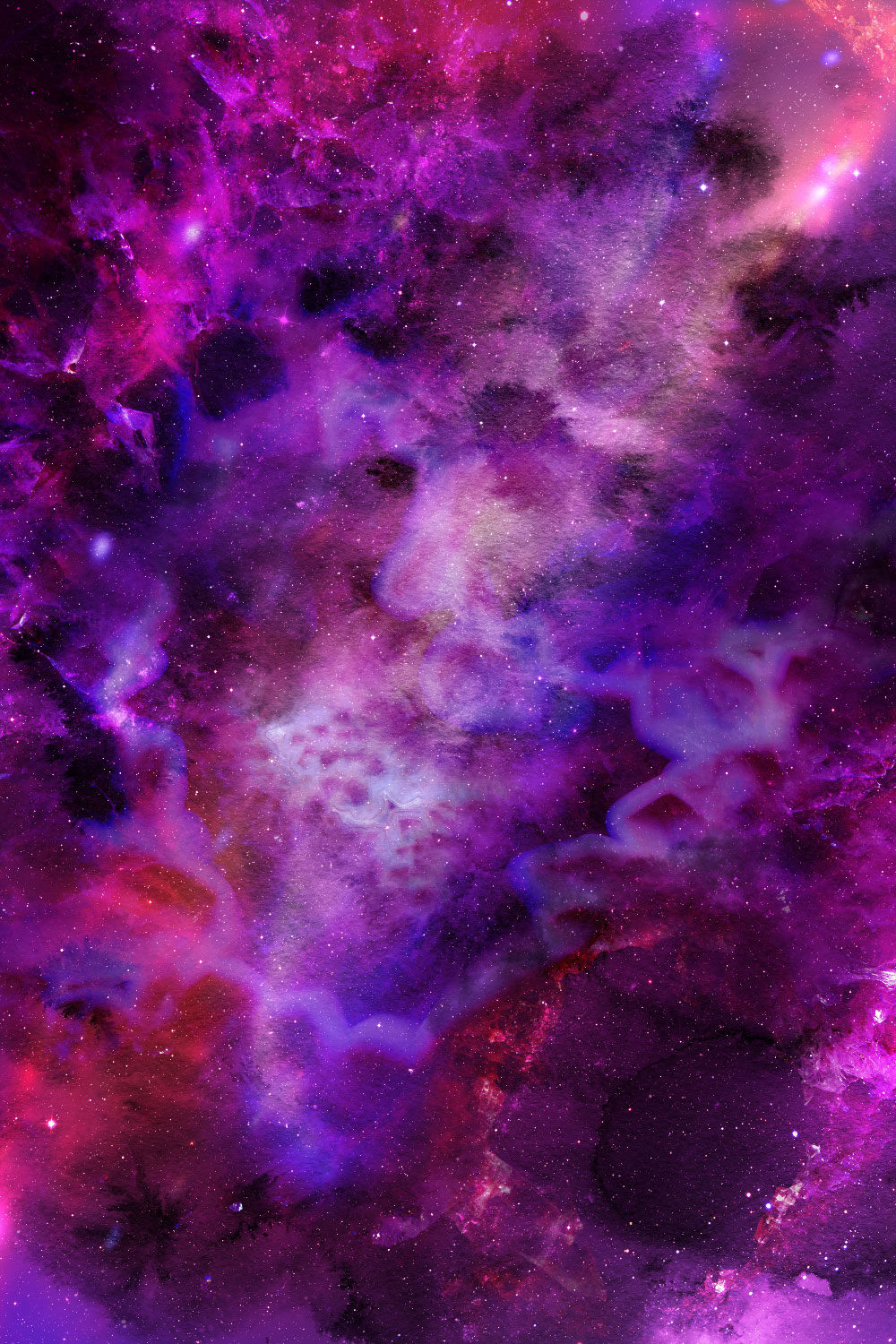 Magic Nebula Backgrounds pinterest preview image.