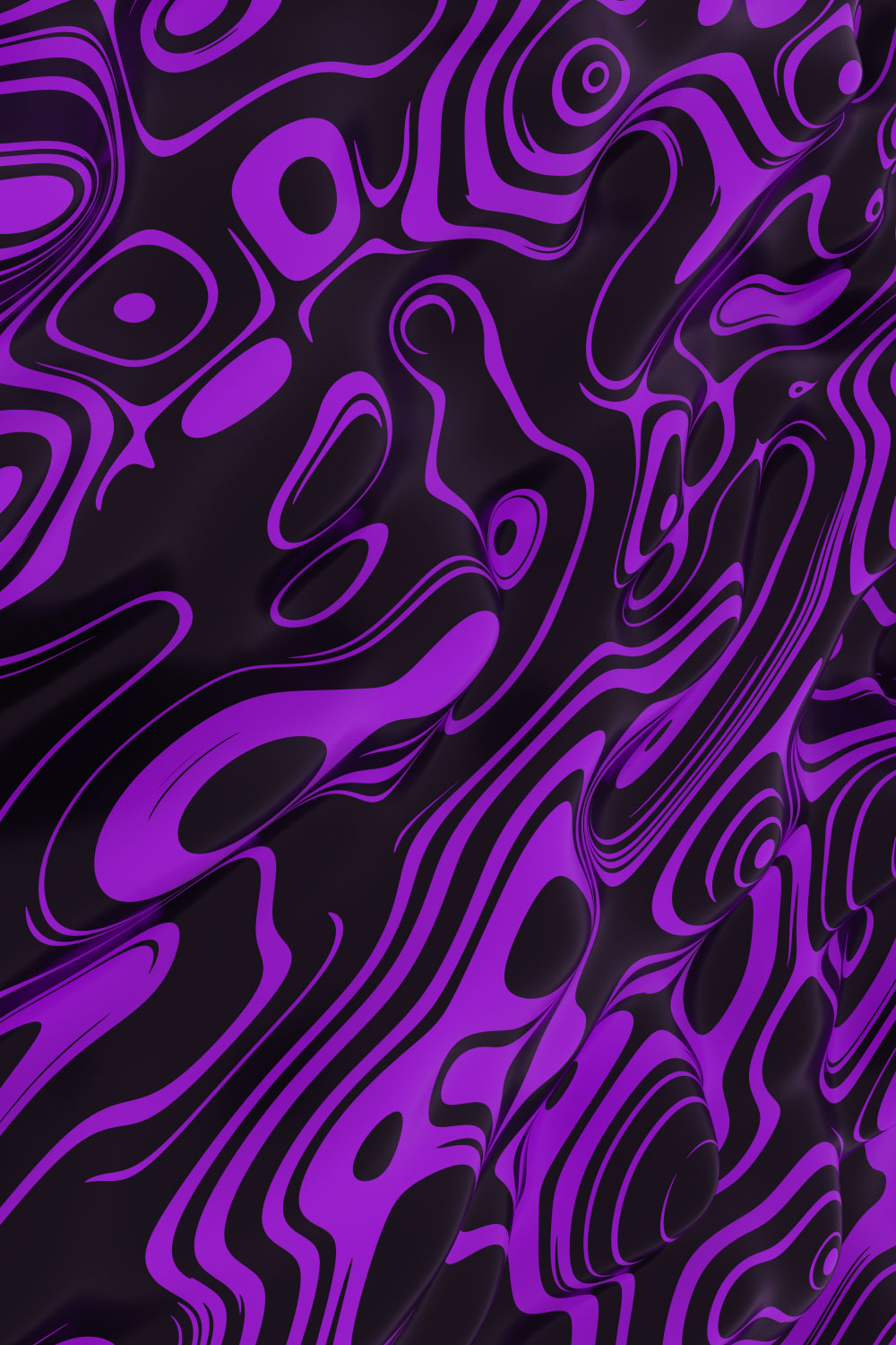 Abstract Wavy Lines Background - Purple and Black pinterest preview image.