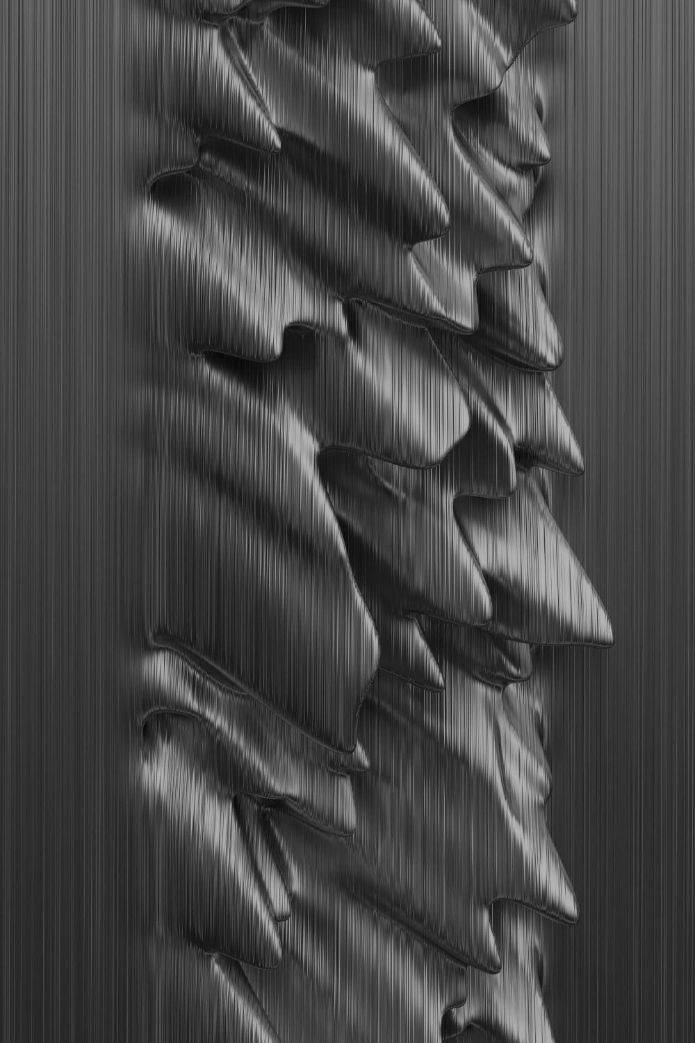 Abstract 3d Wavy Lines Background Silver Color pinterest preview image.