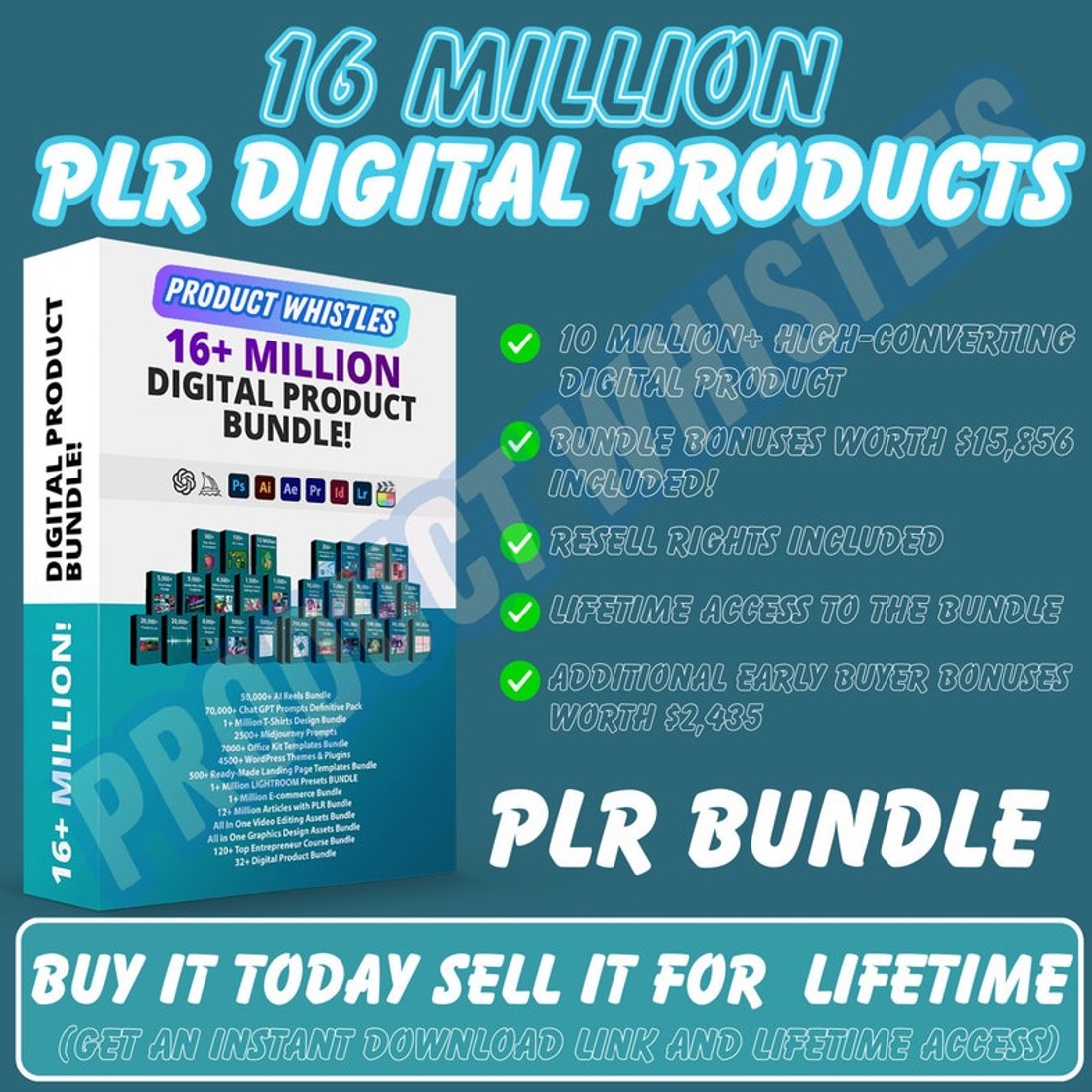 16+ million digital product bundles! 16+ Million Files | eBooks | Adobe Files |Video Editing Bundle | Graphic Design | Developer Tools preview image.