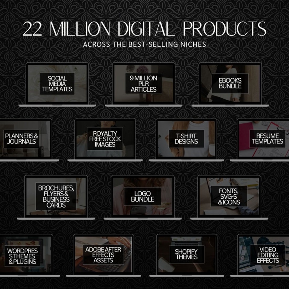 22Million Digital Products to Sell | PLR Digital Products | Digital Products Bundle Resell preview image.
