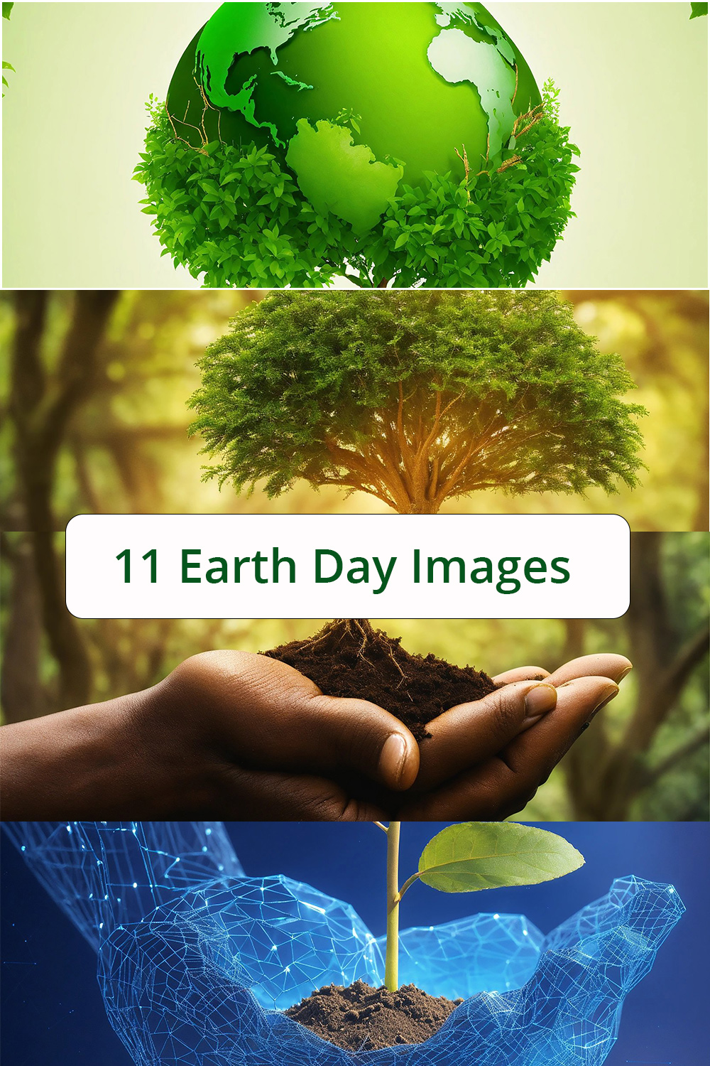 Earth day images, World environment day pinterest preview image.