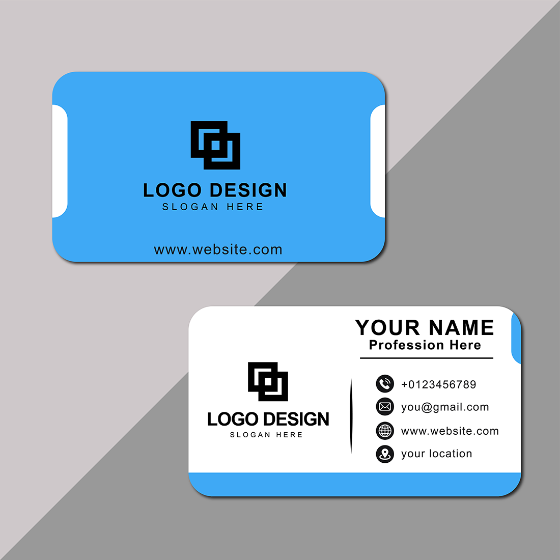 Minimalist Business Card Design preview image.