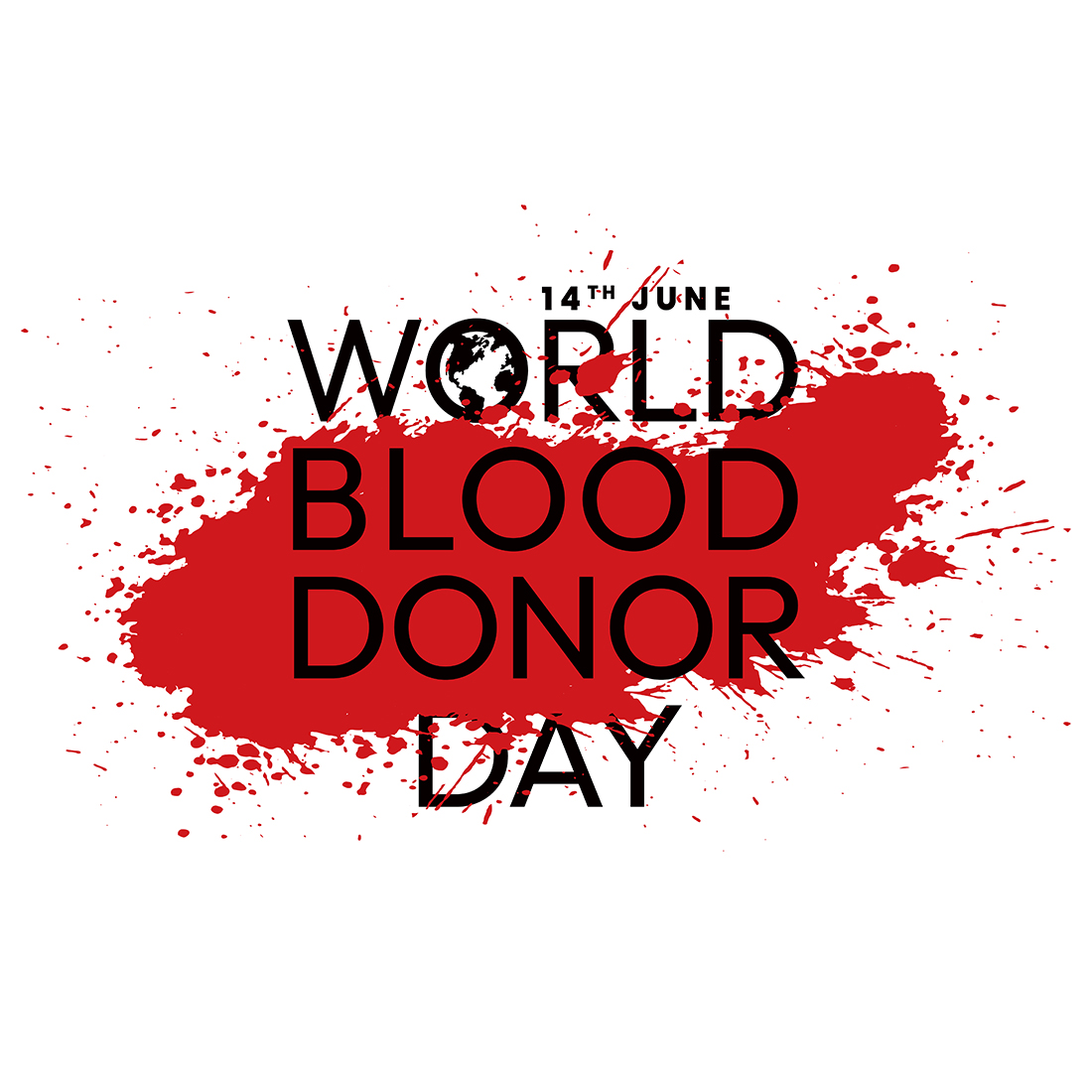 World blood donor day 3 design template preview image.