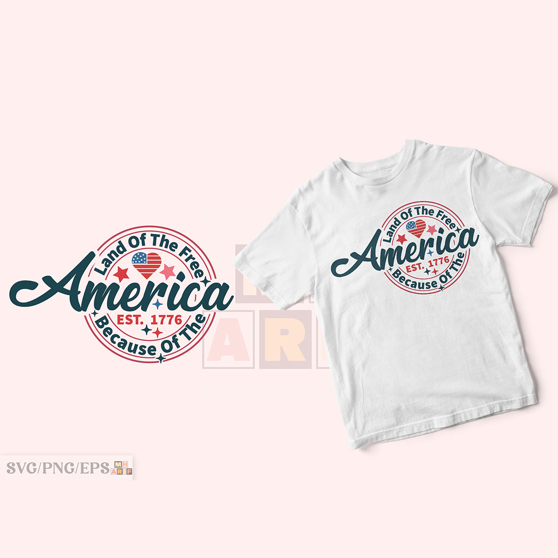 4th of July SVG Hot Dog T-shirt Design cover image.