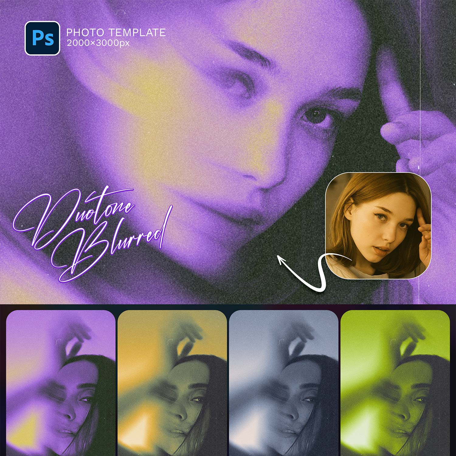 Duotone Blurred Photo Template cover image.