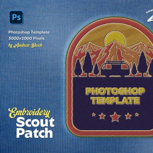 Embroidery Patch Mockup cover image.