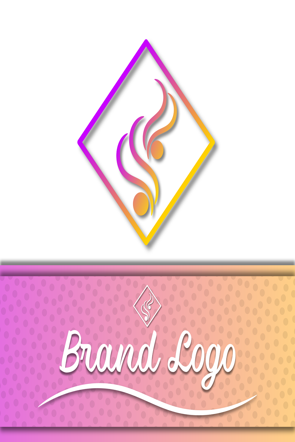 abstract colorful soft logo design pinterest preview image.