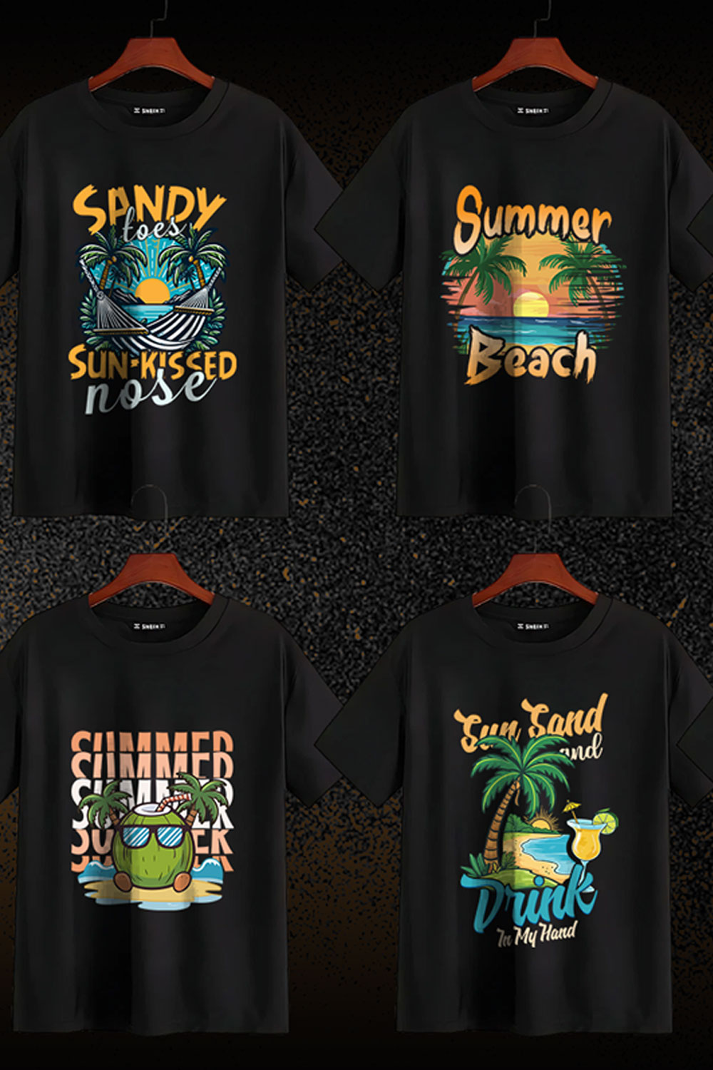 10 summer t shirt design bundle pinterest preview image.