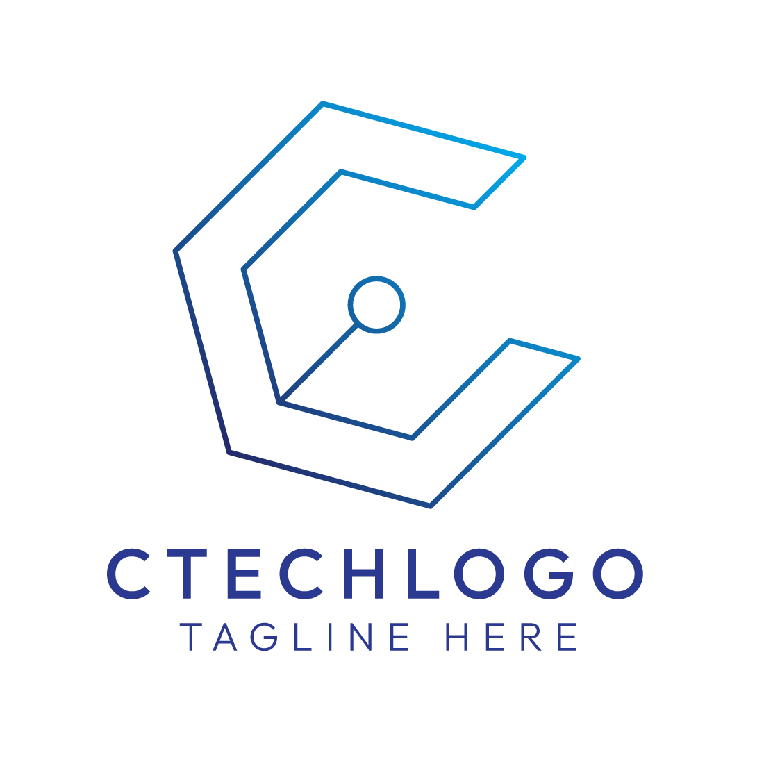 Minimalist Letter C Tech Logo Design Bundle - Master Bundle preview image.