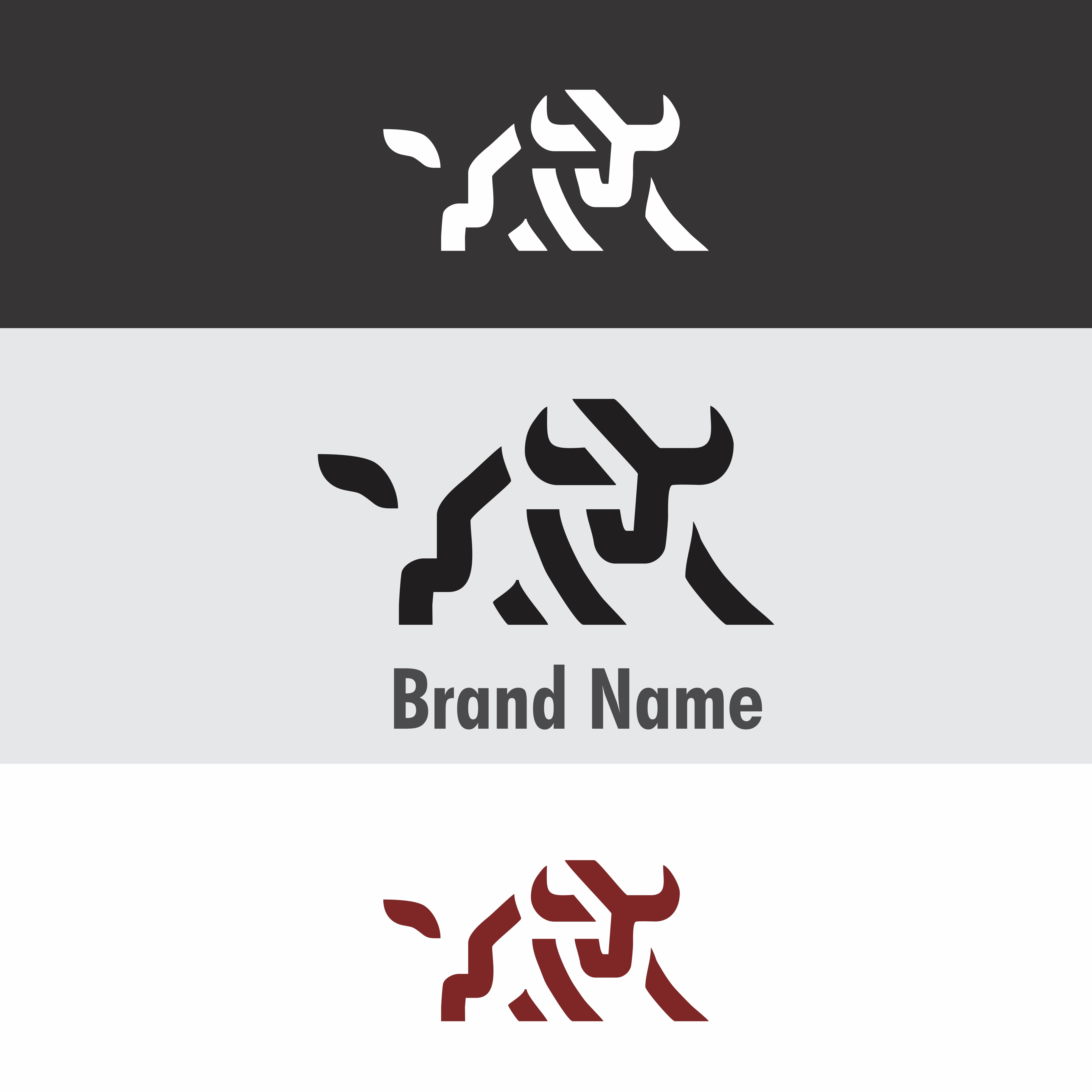Powerful Bull Logo Modern Financial Bull Logo preview image.
